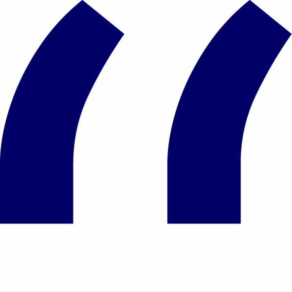 Blue Open quote